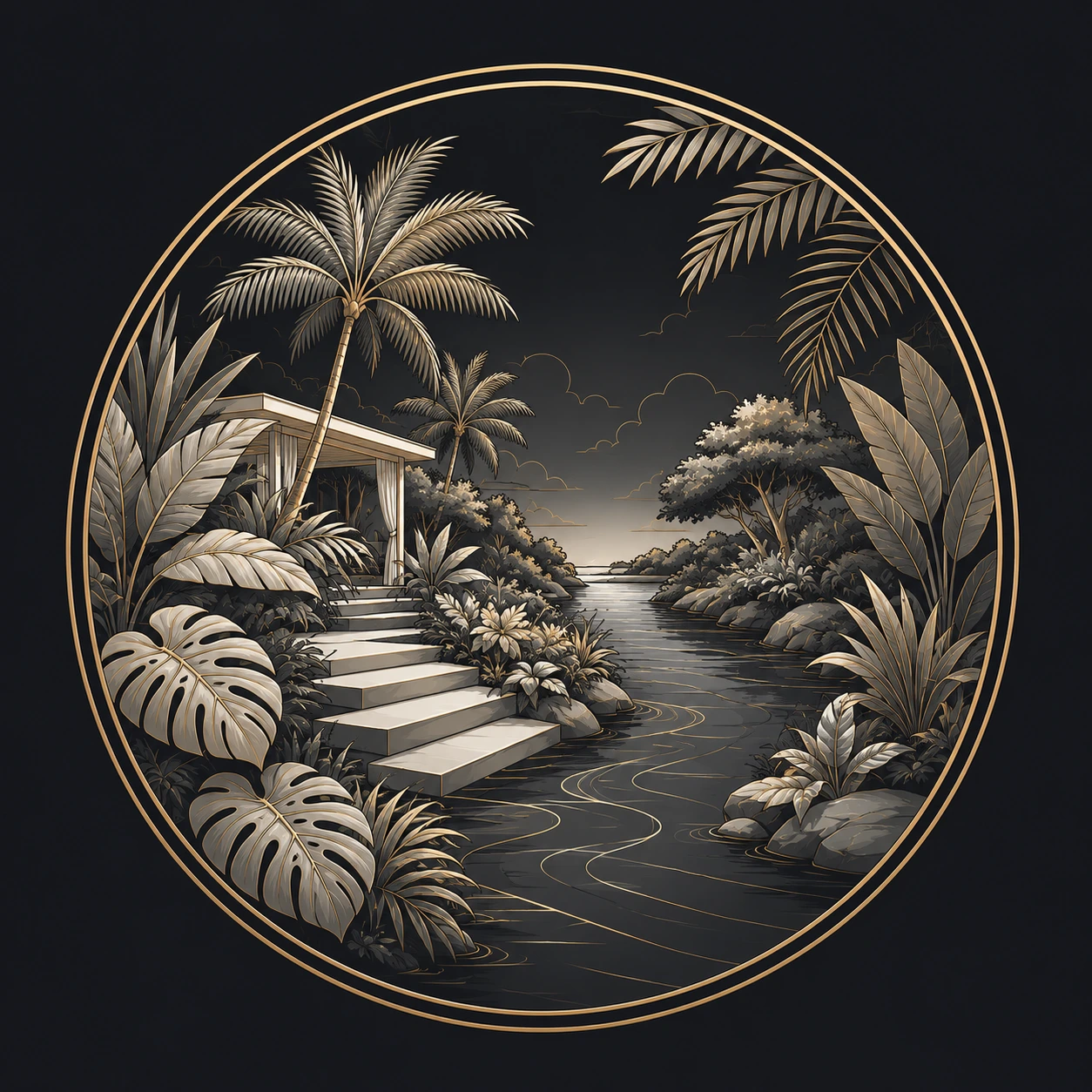 Lush Garden & Riverside Oasis
