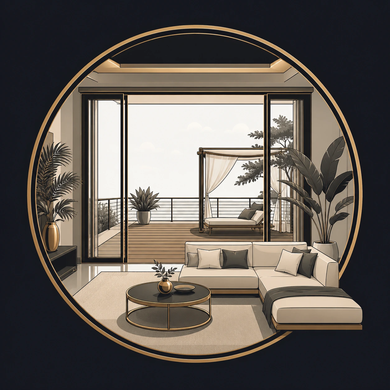 Spacious Lounge & Balcony